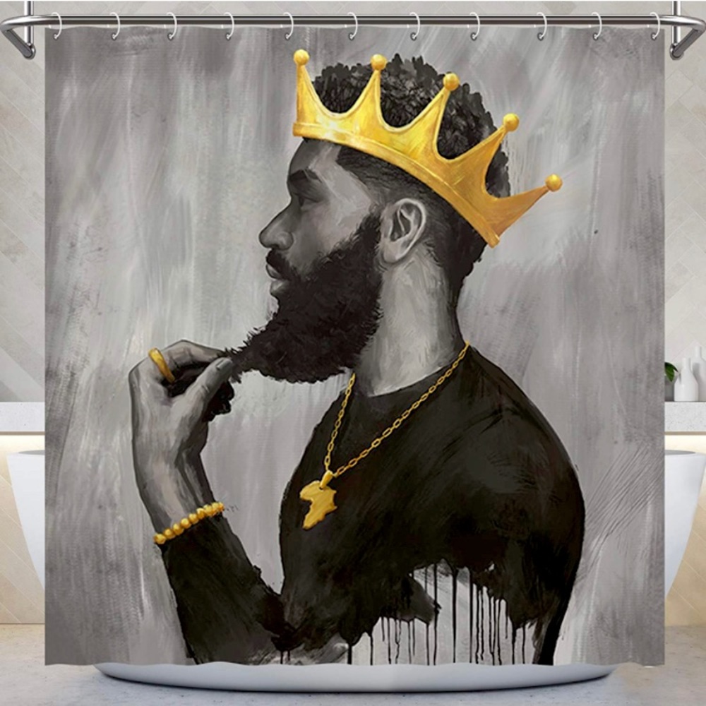 The Thoughtful King shower curtain